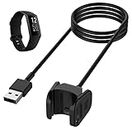 Ladegerät kompatibel mit Fitbit Charge 4 – USB Kabel 100cm Ladekabel Ersatz für Ladeadapter Ladestation Aufladekabel Adapter PHONILLICO