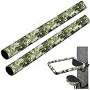 Tree Stand Rail Pads Replacement Waterproof Camo Treestand Shooting Rail Quiet Padding Treestand Rail Covers for Hunting Blind Climbing Hunt Seat, Easy to Disguise Hunting Gear (2 Pcs - Fall Style)