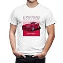 Seek Buy Love Drifting is Not a Crime T-Shirt, Speed Hunter JDM Car Enthusiast Tee, Unisex Street Racing Apparel, Automotive Gift (Large, White)