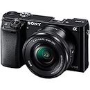 Sony Alpha a6000 Mirrorless Digitial Camera 24.3MP SLR Camera with 3.0-Inch LCD (Black) w/ 16-50mm Power Zoom Lens (Renewed)