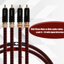 PAAR Reines Kupfer Audio RCA Interconnect Cable Vergoldet Stecker Cinch Kabel