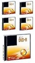 SAIKRITI ART-Premium Branded Blank DVD-R 4.7 GB 16X Speed Professional Disk with Jewel Case (Pack of 5)