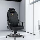 Dr Luxur Affluence Pro Xl Ergonomic Gaming Chair With Magnetic Neck Pillow,4D Swappable Magnetic Armrest,In Built Lumbar Support With Aluminium Wheelbase And Class 4 Hydraulics ( Pro Xl),Black