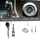 F30 Style Silver LED Shift Knob Selector Engine Refit For BMW E46 E60 3 5 Series