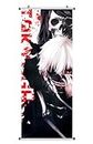 CoolChange Großes Anime Rollbild/Kakemono aus Stoff Poster, 100x40cm, Motiv: Ken Kaneki/Liz Kamishiro