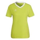 adidas Entrada 22 Jersey T-Shirt, Team Semi Sol Yellow, L Mujer