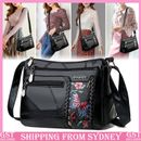 1PC Women Floral Printed Shoulder Bags Multi Pocket Leather Crossbody Handbags  