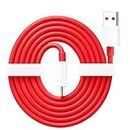 Sounce 80W Charging Cable USB to Type C Warp Charger SuperVooc/Dash Fast Charge Cable for Oneplus 11,11R,10 Pro,10R,10T,9RT,9R,8R,8T Charge Cable for 6/6T/7/7T,Nord,Ce2 Lite 5G,Ce 3 5G,Ce3 Lite, Red