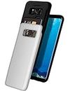 Galaxy S8 Plus Case, GOOSPERY [Sliding Card Holder] Protective Dual Layer Bumper [TPU+PC] Cover with Card Slot Wallet for Samsung Galaxy S8 Plus (Silver) S8P-Sky-SIL