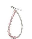 Pink Color Kawai Cute Fimo Beads Pearl Mobile Phone chain Phone Charm Cell Phone Accessories For Women And Girls