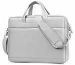 Saddhu 360 Protective Laptop Bag for Women 14 Inch Work Tote Bag Crossbody Messenger Office Bag Grey