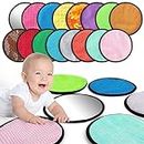 Inbeby 16 Set Round Sensory Mini Mats Textured Sensory Tiles - Sensory Toys for Autistic Children, Babies and Toddlers with Sensory Issues - Tactile Sensory Walls Sensory Mats for Fidgeting Activity