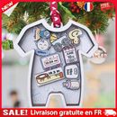 Christmas Baby First Xmas Ornament Wooden Keepsake Gift for Kids (Boys Clothes)
