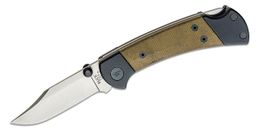 Buck Knives 112 Ranger Sport Pro Green Micarta 112GRS5 pocket knife - CPM S30V
