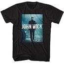 John Wick T Shirt DVD Cover Art John Wick Black Adult Short Sleeve T Shirts Action Movie Graphic Tees Men, Black, X-Large