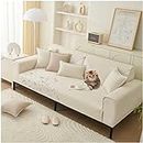 Funda para muebles en forma de L, funda de sofá de esquina impermeable, manta de sofá para gatos, protección contra arañazos, manta para perros (color: beige, tamaño: 90 x 210 x M)
