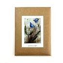 Fablittleartwork Wild Flower BLUE Greeting Cards (Pack Of 6 With Envelopes)