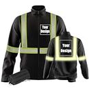 YOWESHOP Hi Vis Safety Jackets Thin and Light Design Customize Logo Lightweight Outdoor Uniform (XL, Black - style 3)