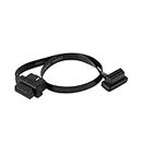 zipelo OBD2 16 Pin Splitter Extension, 2ft OBDII Extender Cable Adapter, 1 Male Plug and 2 Female Connectors, Extension Cord for Scan Tools and Diagnostic Reader, Universal for All OBD2 Vehicles