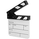 Clap Board,Mini Acrylic Director Scene Clapperboard Classic Movie Film Clap Board with a Pen,for Shoot Props/Advertisement/Home Decoration/Cosplay/Background(Black and White whiteboard PAV1BWE3S)