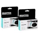 Praktica Luxmedia 35mm Disposable Film Camera with Flash – 27 photos, for weddings, gatherings, travel and more, Pack of 2