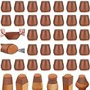24Pcs Chair Leg Floor Protectors,Silicone Chair Leg Protectors for Hardwood Floors,Floor Protectors for Chairs,Rubber Chair Leg Caps Covers Protect Floors from Scratches Reduce Noise -Brown,Medium
