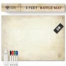 Battle Grid Game Mat - 36" x 24" - Table Top Role Playing Map - DnD Role Play - RPG Dungeons and Dragons Maps Tiles -