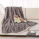 Waterproof Dog Blanket, Pet Throw Blanket for Large Dogs, Cats, Reversible Couch Cover Knurling Pattern Protector, Machine Washable #h