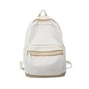 YWLETO Traveling Backpack. Mochila Oxford impermeable de gran capacidad para mujer, morral escolar para chicas, bolso para ordenador portátil coreano (Color : White)