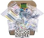 XL Electronic Component Kit Assortment, Capacitors, Resistors, LED, Transistors, Diodes, Zener, Potentiometers, 1870pcs