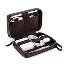 Contact's Electronic Organizer Travel Tech Case Leather Electronics Accessories Storage Box Vintage Portable Holder for Phone Charger Cables