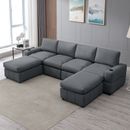 119" Modern Convertible Sectional Sofa,Oversized U shaped Sofa for Living Room