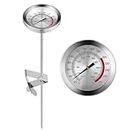 Analog Thermometer Lang Fleischthermometer: Bratenthermometer Mit Sofort Ablesbarem Frittierthermometer Kochthermometer Küchenthermometer Für Putengrill Grill Backen 23cm