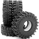HOBBYSOUL 1.0 Mud Tires 61 * 22.4mm Super Soft Sticky 1.0 Crawler Tires for RC 1/18 TRX4M 1/24 AX24 SCX24 FCX24 Upgrade