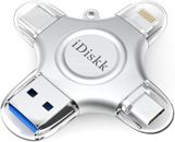 iDiskk 4 IN 1 USB Flash Drive iPhone Photo Storage Stick for iPhone iPad Android