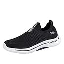 Sports Shoes Women's Summer Trekking Shoes Women's Lightweight Black Walking Shoes Soft Sole Leisure Shoes Breathable Running Shoes Non-Slip Trainers Solid Colour Outdoor Shoes Slip On Slip-On Shoes,