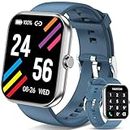 Smart Watch for Men Women(Answer/Make Calls), 1.91" HD Touch Screen Fitness Watch with Sleep Heart Rate Monitor, 120 Sports Modes, IP68 Waterproof Smartwatch for Android iOS(Blue)