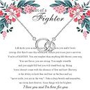 TGBJE Fighter Gift Warrior Gifts Heart Of A Fighter Necklace Survivor Gift Strength Gift Inspirational Gift Strong Women Gift (C-heart of fighter)