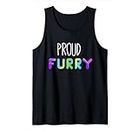 Proud Furry Fursuit Pride Rainbow Fur Cosplay Costume Tank Top