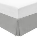 Mellanni Bed Skirt 15-Inch Tailored Drop Pleated Bed Frame and Box Spring Cover
