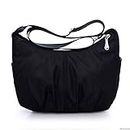 ketmart Nylon Womens Crossbody Bag Purse with Adjustable Shoulder Strap(Color-BLACK)
