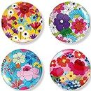 French Bull Assorted Plates - 4 Piece Set - 11 inch Melamine Dinner Plate Set - Melamine Dinnerware for Indoor and Outdoor - Assorted Garden Floral