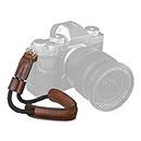 SmallRig Camera Wrist Strap, Vintage Leather Camera Hand Strap for DSLR SLR Mirrorless, Adjustable Safety Strap Compatible with Fujifilm X-T5 and Other Compact Cameras, Brown - 3926