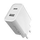 Chargeur Type C Rapide, Prise USB Adaptateur Secteur Universel pour Samsung Galaxy A15 A14 A13 A05S, iPhone 15 14 13 12 11 Pro/Pro Max, Google, Xiaomi, Huawei Telephone Portable/Watch