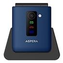 Aspera F50 4G Flip Phone (2.4'', 128MB/48MB) - Midnight