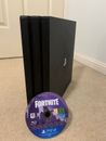 Sony PlayStation 4 Pro Console And Fortnite On Disc