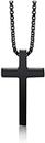 Religious Lord Jesus Crusifix Cross Sterling Silver Black Stainless Steel Locket Pendant Necklace Chain For Men And Women Christmas Gift For Girls