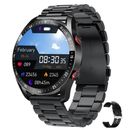 Herren Bluetooth Smartwatch Luxus Armband Herzfrequenz Pulsuhr Fitness Tracker-(