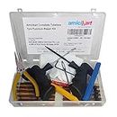amiciAuto Complete Tubeless Tyre Puncture Repair Kit with Box (Nose Pliers, Cutter and Strips)