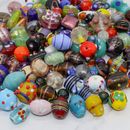 100 Pcs Assorted Glass Beads Lampwork Murano Bead Jewelry Making Crafting